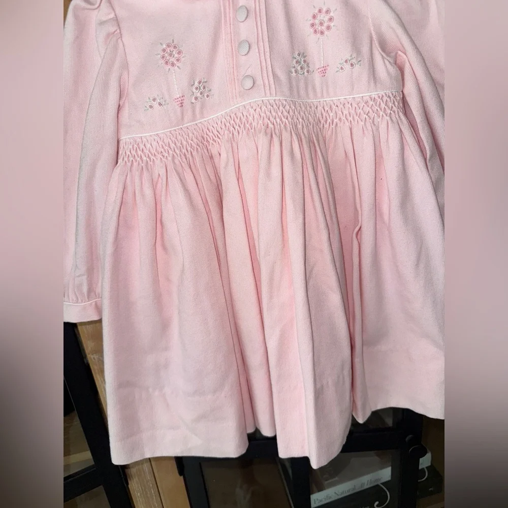 Vintage Sarah Louise dress classic embroidered collar long sleeve toddler roses